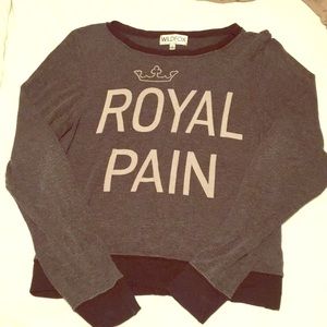 Charcoal Grey WILDFOX ‘Royal Pain’ Sweatshirt
